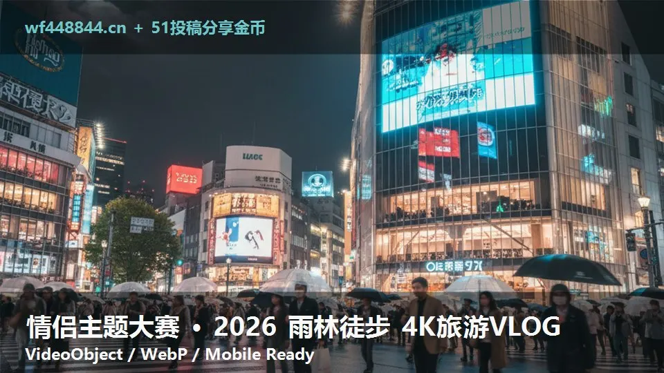 情侣主题大赛 · 2026 雨林徒步 4K旅游VLOG