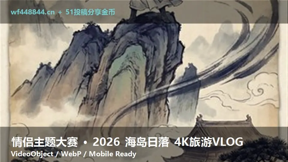 情侣主题大赛 · 2026 海岛日落 4K旅游VLOG