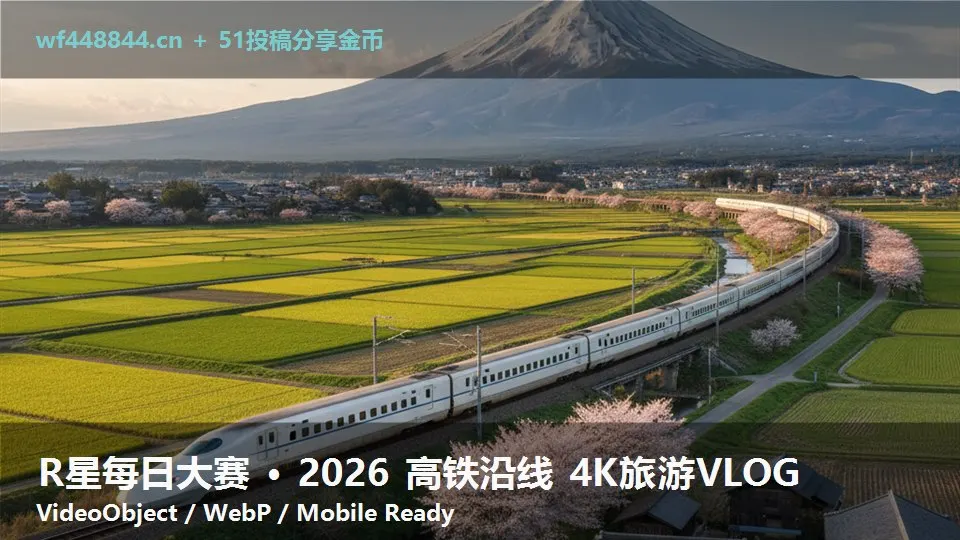 R星每日大赛 · 2026 高铁沿线 4K旅游VLOG